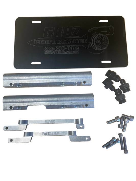 CRUZ Performance Turbo Buick Billet Aluminum Fuel Rail Kit For Stock Intakes